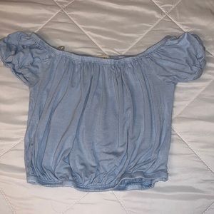 Blue crop top
